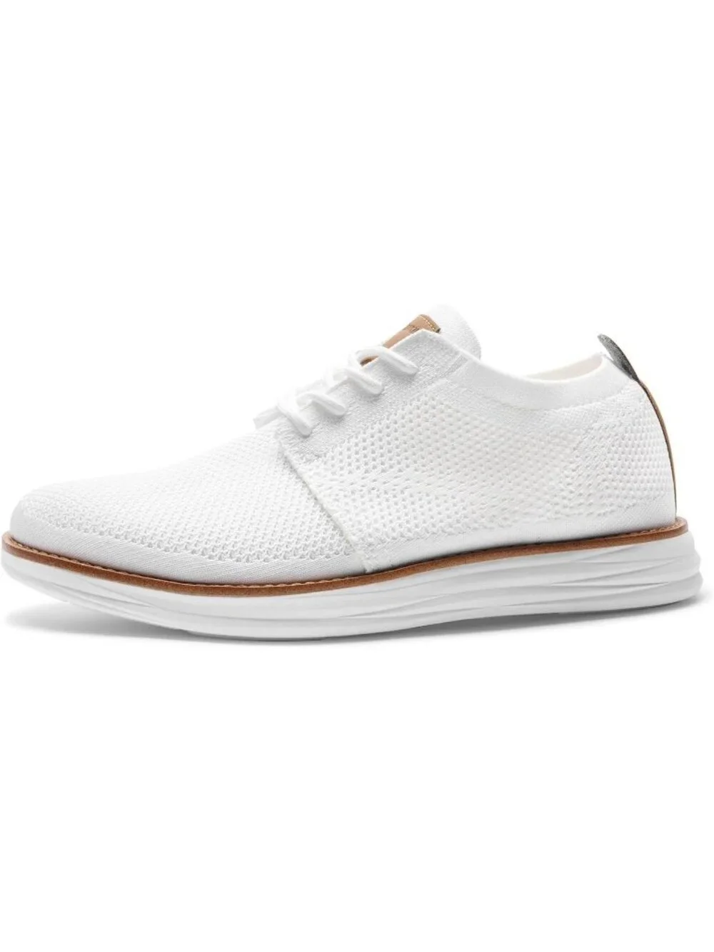 Bruno Marc Men's White Ethylene Vinyl Acetate Lace up Lightweight Sneakers